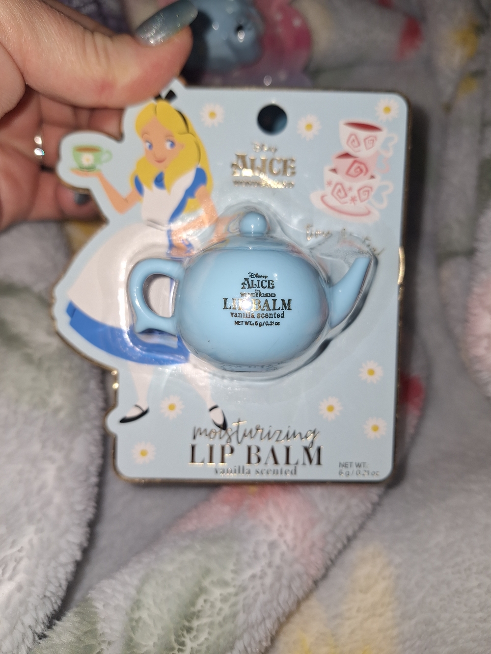 Disney Alice in Wonderland Blue Teapot Lip Balm - Vanilla Scented